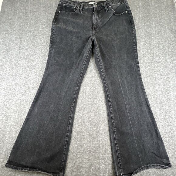 Madewell Denim - Madewell Perfect Vintage Flare Jeans Womens Sz 33 36x31 Black Plus Size Curvy